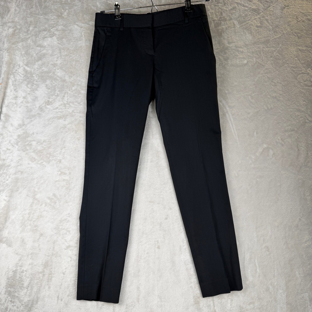 Theory Womens Black Wool Blend Straight Leg Tailored Dress Pants Size 0 591a‎